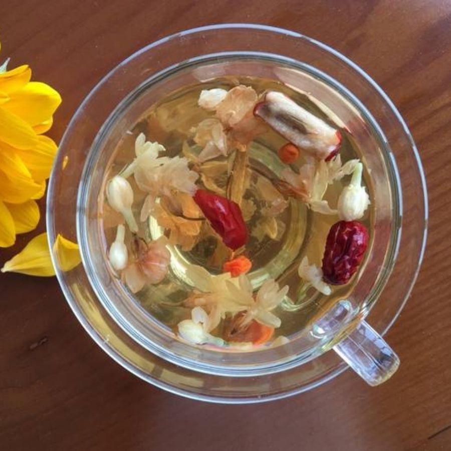 Trà hoa nhài khô - trà hoa thảo mộc Đà Nẵng ATo- nụ nhài khô thơm, làm trà giúp giảm cân, giảm stress