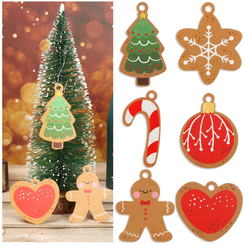 YOLA Set 50 Thẻ Gỗ Hình Bông Tuyết Trang Trí Cây Thông Noel