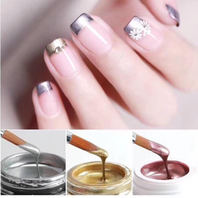 gel metal( gel nhũ) vẽ trang trí móng tay chân Huaxi