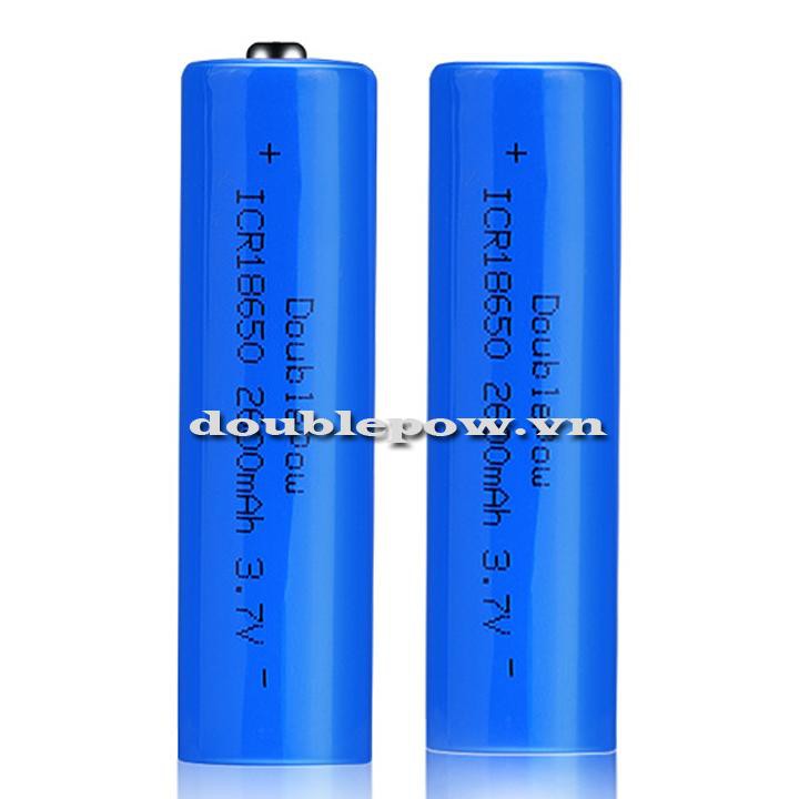 Cell pin sạc 18650 3.7V Doublepow dung lượng thực 2600mAh dùng cho sạc dự phòng, đóng pin các loại máy