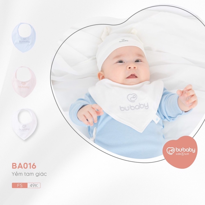 Yếm nhún cổ, yếm U like cho bé trai bé gái sơ sinh Bambus Bu baby