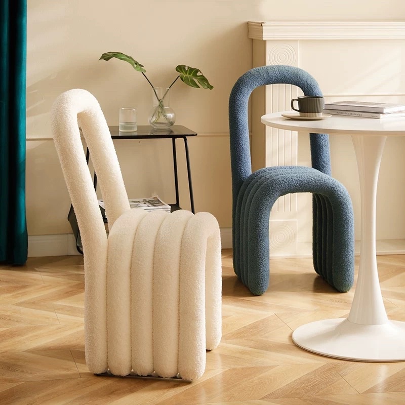 Ghế Bold Chair tựa lưng - ghế hình khuỷu tay trang điểm phong cách Bắc Âu