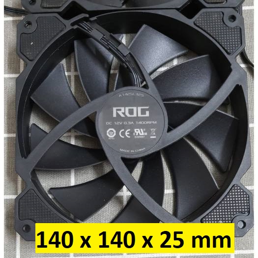 Quạt Tản Nhiệt Máy Tính Case Rog 140MM 1400RPM New