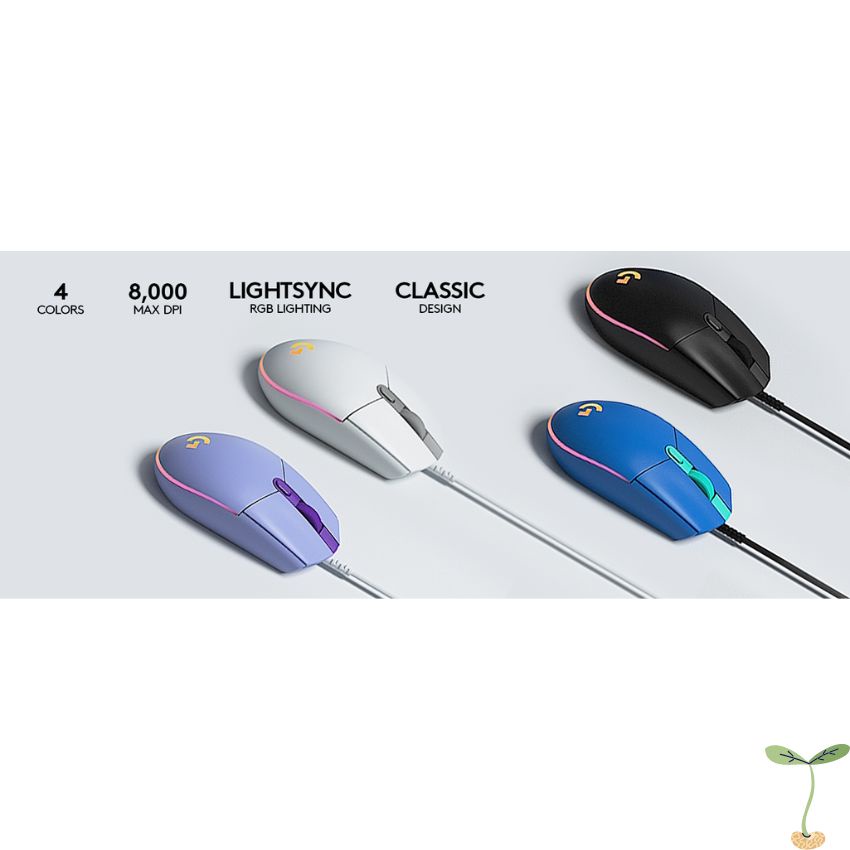 Chuột chơi game Logitech G102, G203 Gen2 LightSync RGB đủ màu, gaming, hàng chính hãng bảo hành 24 tháng