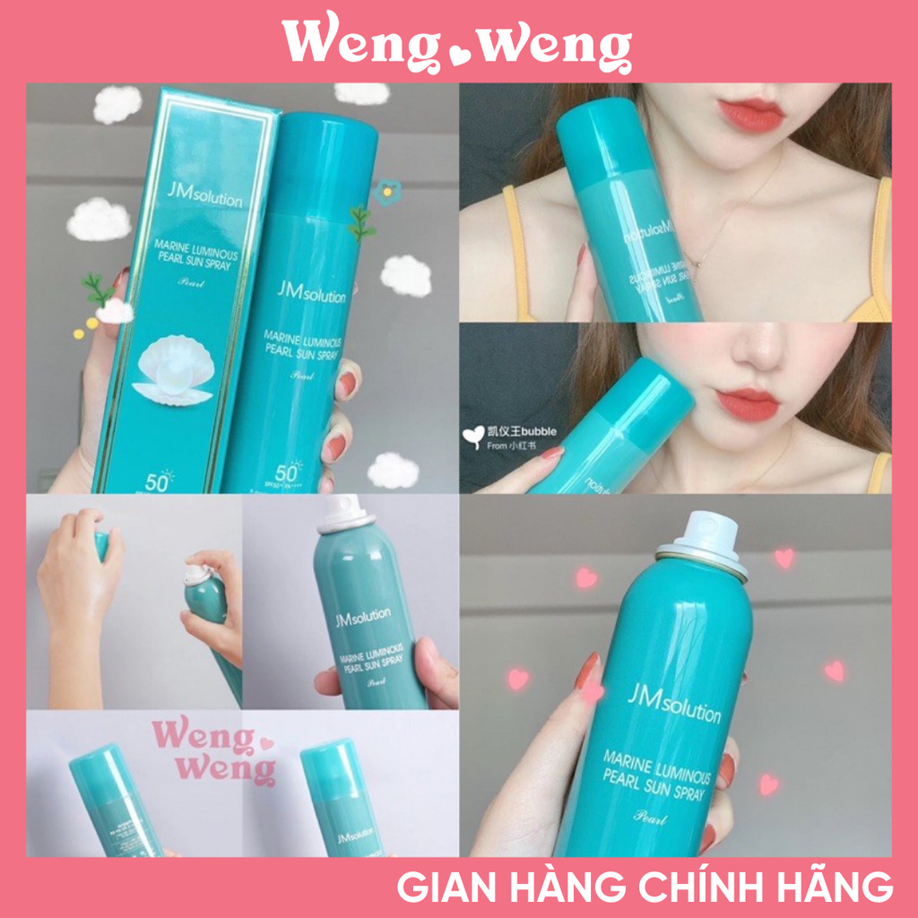 Xịt chống nắng JM Solution Marine Luminous Pearl Sun Spray SPF50+PA++++180ml