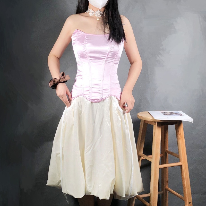 Áo Ống Lửng Không Dây Phối Ren Gợi Cảm Cho Nữ