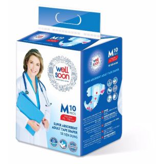 Bỉm dán người lớn cao cấp Well soon M10 miếng