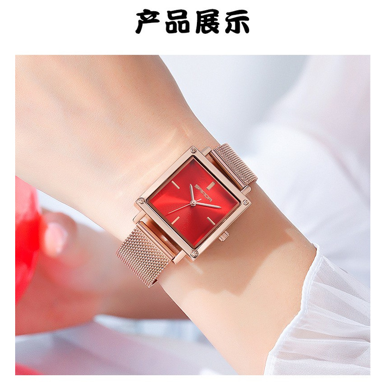 Boutique Sanda New 1068 Leather StrapMesh Belt Quartz Women's Watch Fashion Trend Simple Creative Quartz Women's Watch