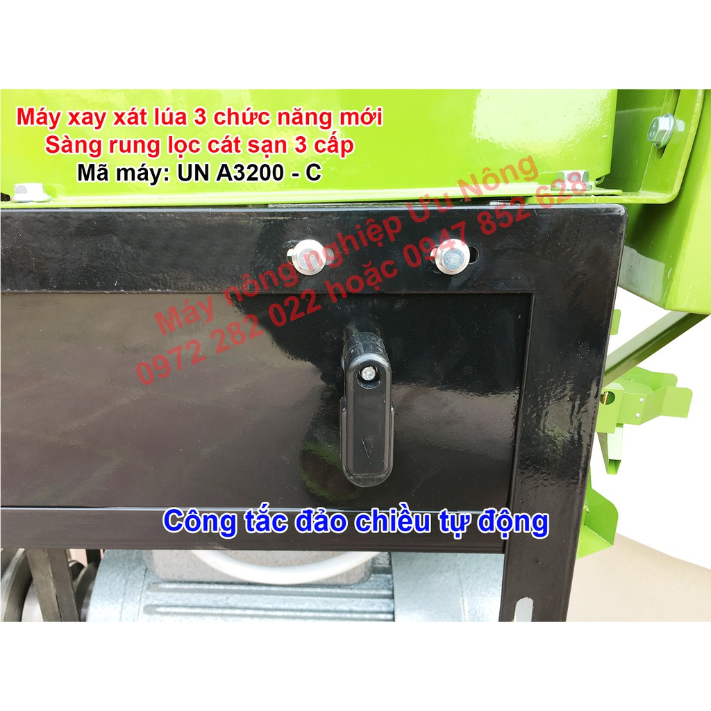Máy xay xát lúa gạo gia đình 3 chức năng Xát gạo - Nghiền ngô lúa - Sàng rung lọc cát sạn 3 cấp cải tiến mới 2021