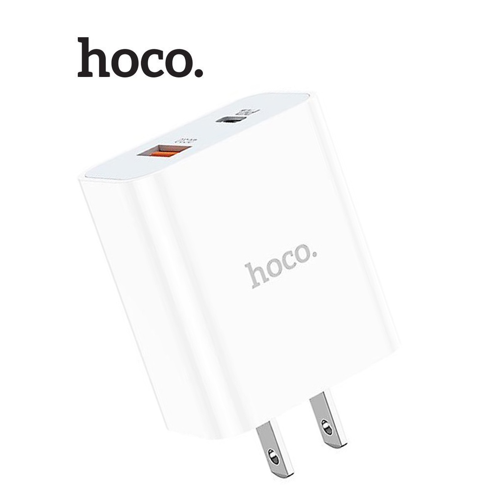 Củ sạc nhanh Hoco C97 sạc nhanh PD20W cổng USB và Type-C , QC3.0 ,chân cắm dẹt chất liệu chống cháy cao cấp