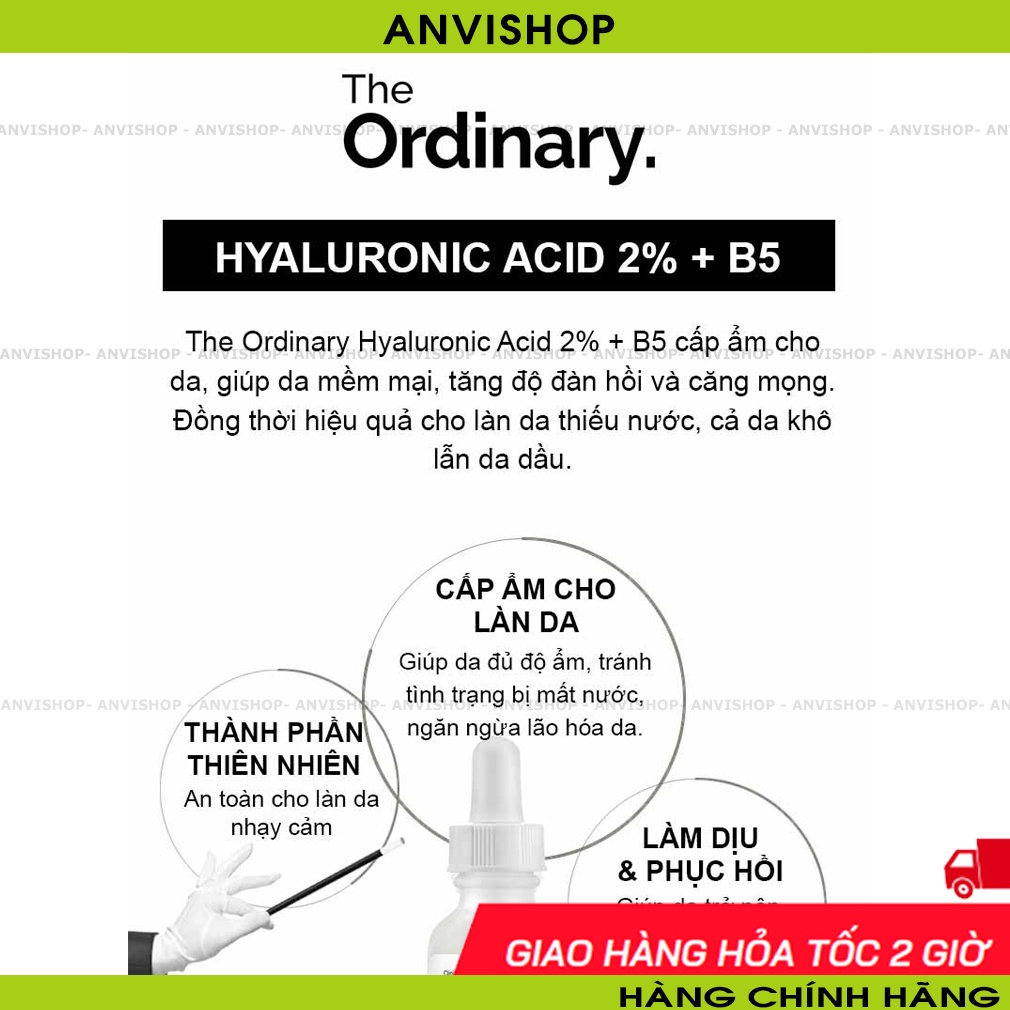 Serum The Ordiany Hyaluronic Acid 2% +B5 đủ bill