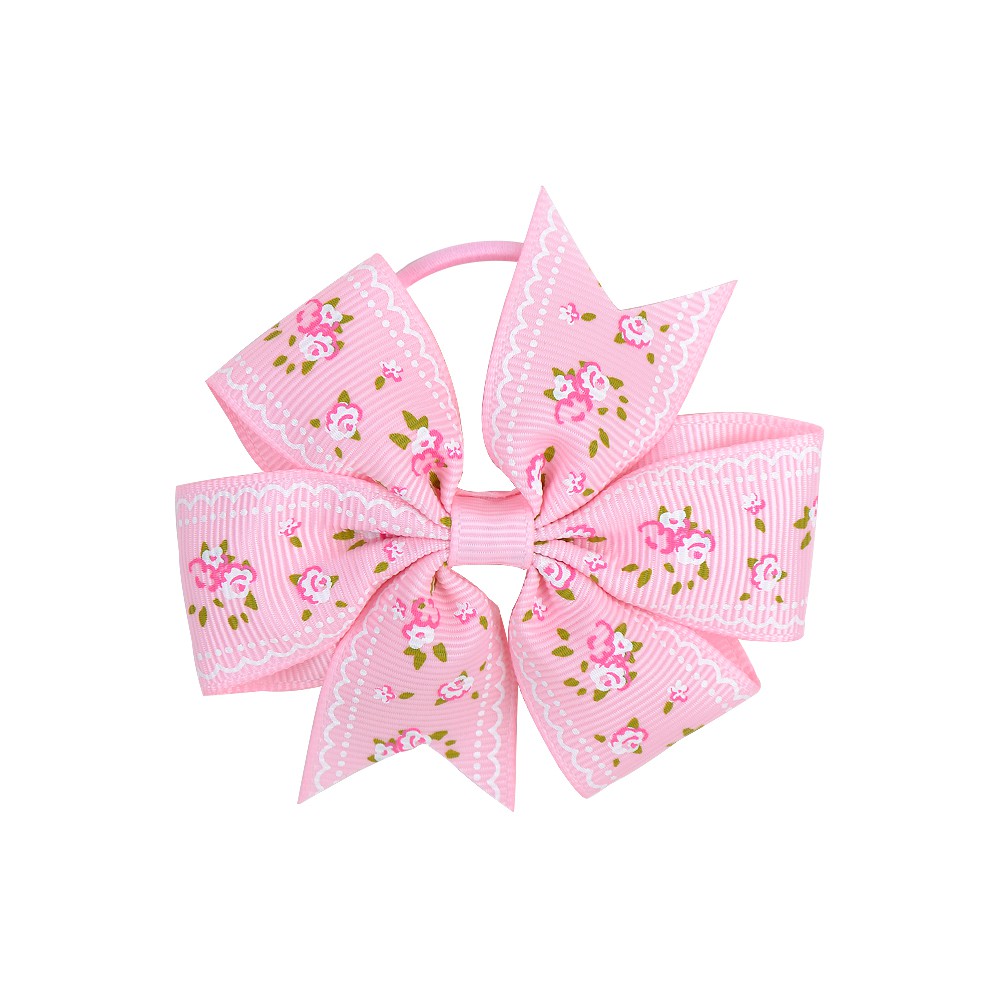 Dây cột tóc KIDSBOWS in hoa 20 màu tùy chọn cho bé