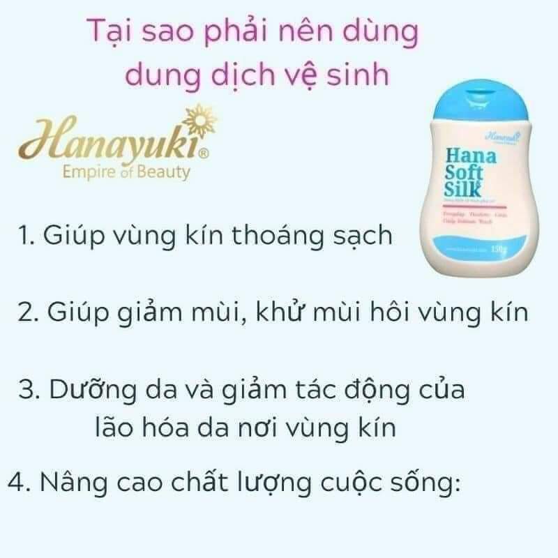 Dung dịch vệ sinh phụ nữ Hana VB Soft Silk, vệ sinh phụ nữ hana chuẩn chính hãng