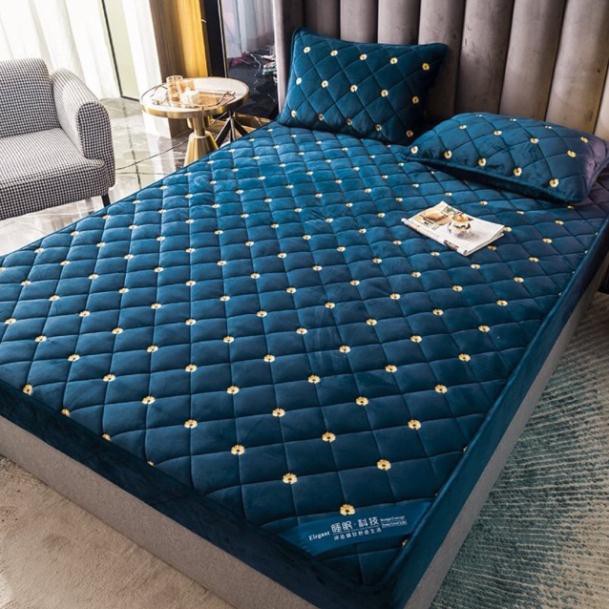 BỘ GA GỐI NỈ Nhung THUÊ CÚC HOẠ MI SANG TRỌNG - Hàng loại 1