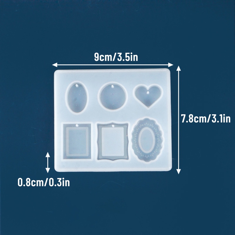 Khuôn Silicon Làm Mặt Vòng cổ / Bông Tai Hình Tháp Tròn Sáng Tạo