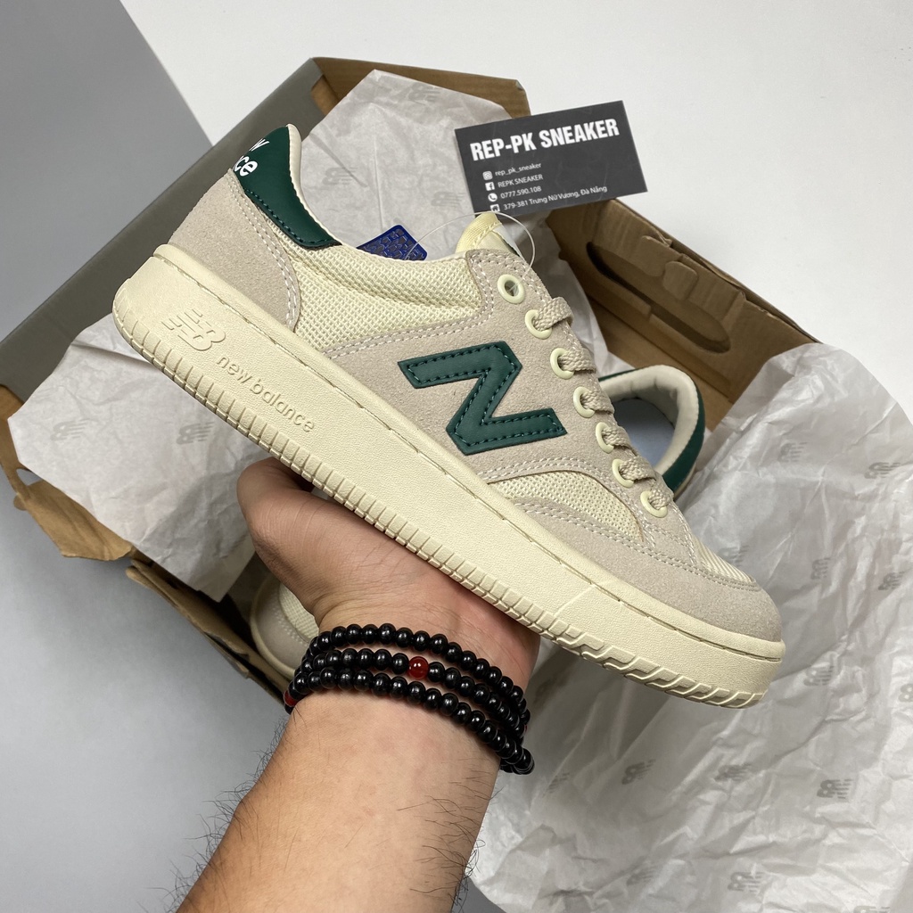 Giày sneaker New Balance Pro Court Beige Green (NBPRO Xám Xanh Lá) - REPK Sneaker | 1:1 chuẩn