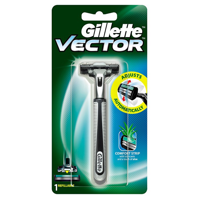 Bộ Dao cạo râu Gillette Vector Plus Razor 1Up + Hộp 4lưỡi