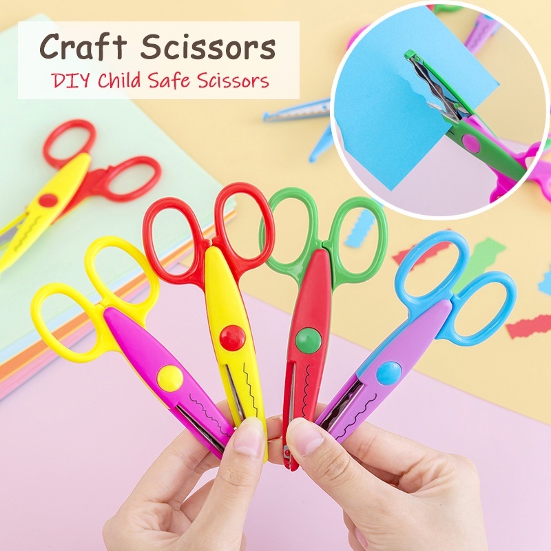 Kéo Nhựa Cắt Giấy Nhiều Màu Cho Bé