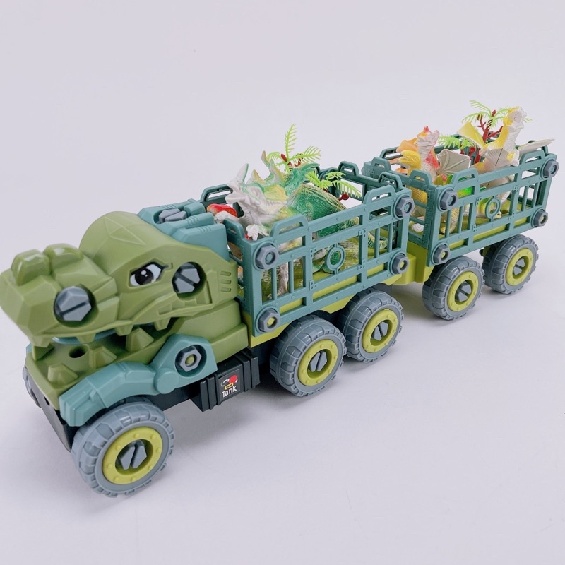 Bộ Đồ Chơi Xe Tải Chở Khủng Long-Tháo Lắp Ghép Xe 🦖