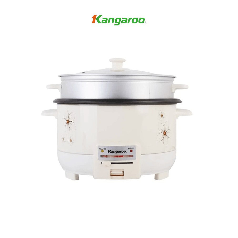 [Mã ELHADEV giảm 4% đơn 300K] Lẩu điện Kangaroo 4.5L màu trắng hoa 5 cánh KG272