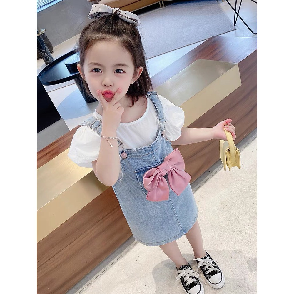 Set jean phối áo yếm cực xinh
