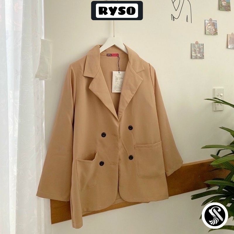Áo blazer nữ khoác vest phong cách Hàn Quốc tay dài thanh lịch phù hợp công sở , sang chảnh