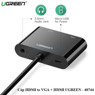 Cáp Chuyển  HDMI ra VGA & HDMI Chính Hãng Ugreen 40744