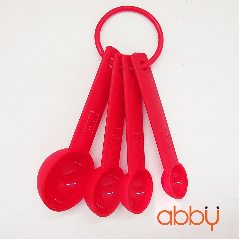 Bộ thìa đong nhựa 4 chiếc (Đơn vị ml,tsp)