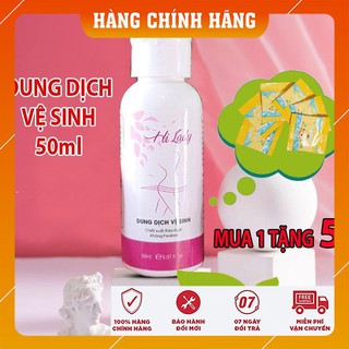 Dung dịch vệ sinh HI LADY - TẶNG ngay 5 gói bột tắm trẻ em -  ddvs chai nhỏ tiện dụng 50ml