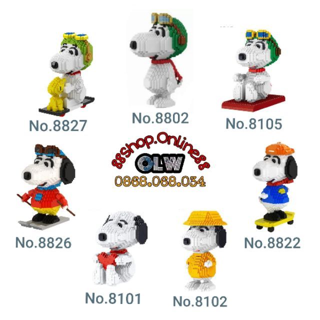 XẾP HÌNH LEGO MINI BLOCK 《~ SNOOPY ~》