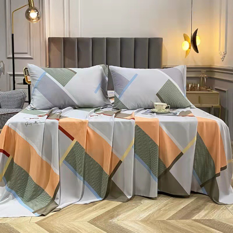 Bộ ga gối lụa tencel nhập khẩu cao cấp, ga giường lụa mềm mịn thoáng khí miễn phí bo chun theo yêu cầu
