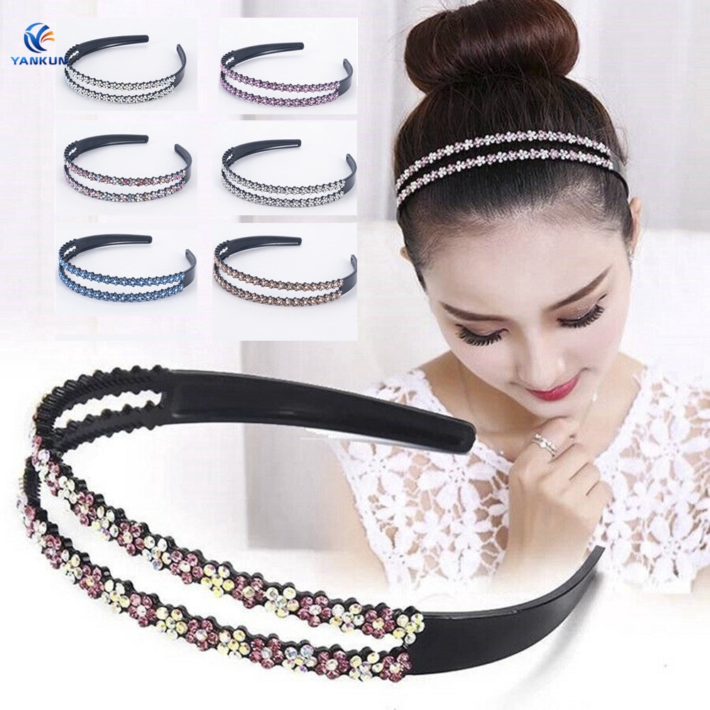 Băng Đô Cài Tóc Đính Đá Lấp Lánh Thời Trang Cho Nữ