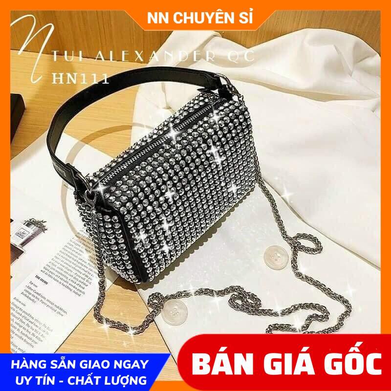 ( VIDEO THẬT) TÚI ĐÍNH ĐÁ LẤP LÁNH (ĐÁ RỜI KHÔNG PHẢI ĐÁ DÁN) - TÚI KẸP NÁCH SANG CHẢNH HN111 ⚡CÓ KÈM VIDEO⚡