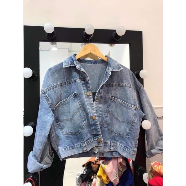 Áo khoác jean cao cấp croptop cá tính