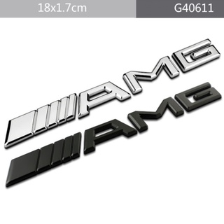 Decal tem chữ AMG dán đuôi và hông xe xe ô tô Mercedes, chất liệu nhựa ABS và hợp kim inox