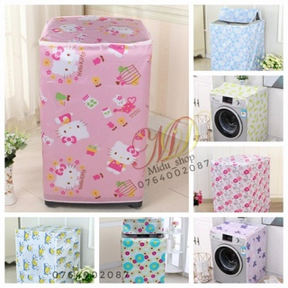 Áo - bọc trùm máy giặt cửa trên / ngang / trước vải satin 7kg, 8kg chống thấm nước bụi bẩn