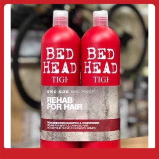 Cặp Dầu Gội - Xả TIGI Bed Head Màu Đỏ Chính Hiệu Siêu Mượt Tóc 750ml