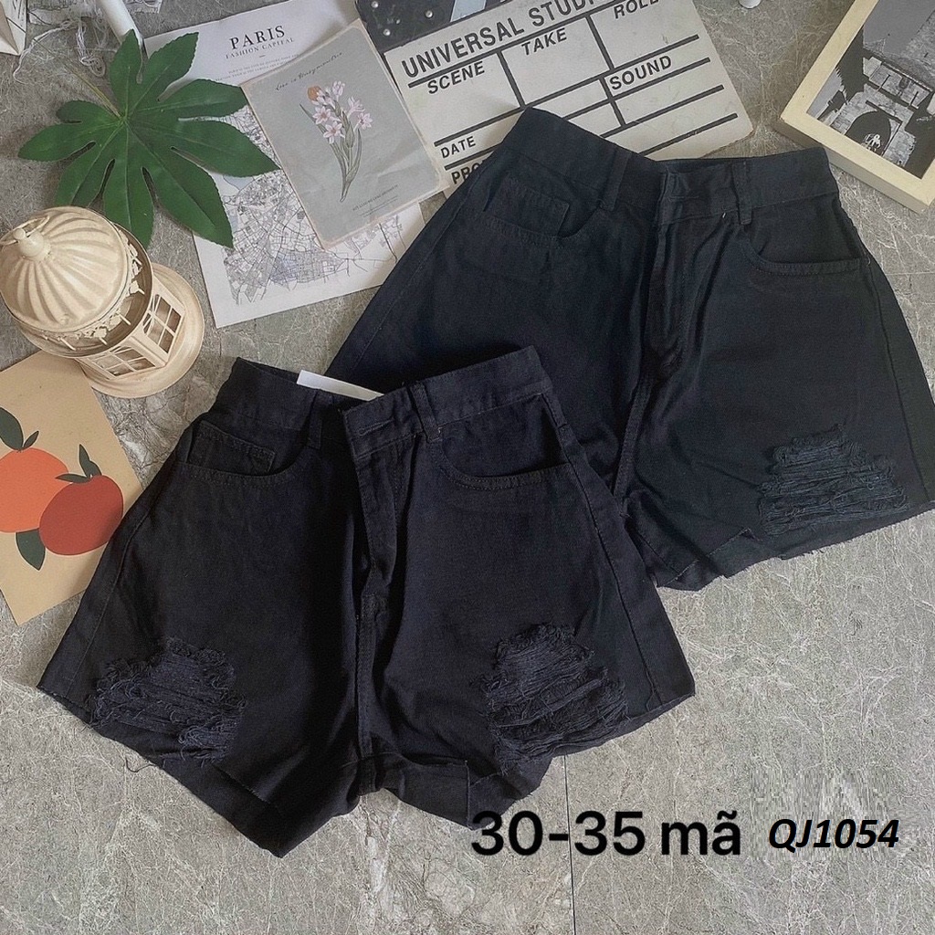 Quần Jeans Đùi Trắng Rách Bigsize Vải VNXK QJ1054