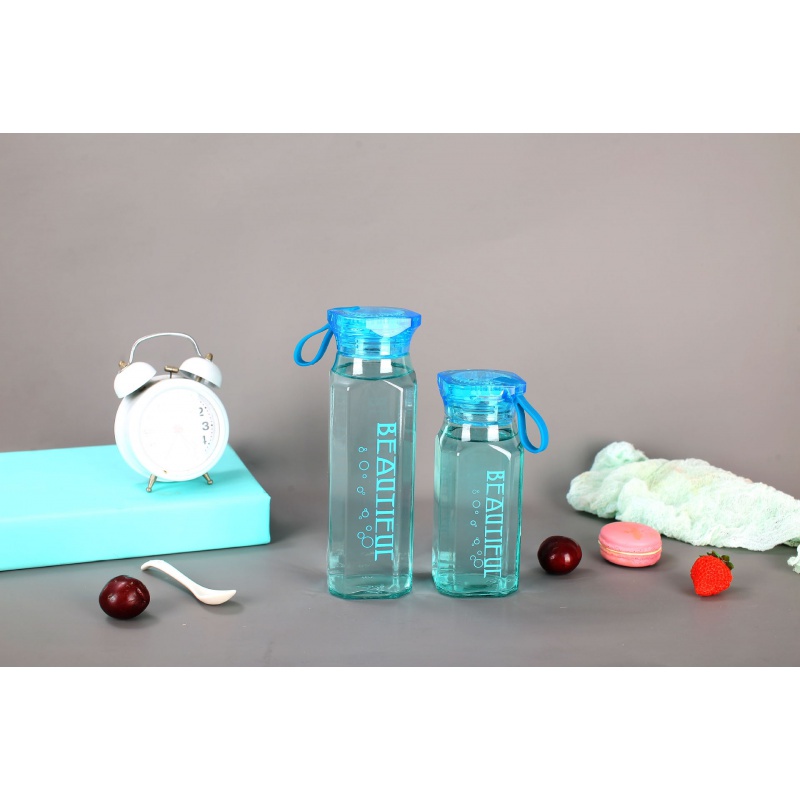 PVN41142 - Bình Thủy Tinh Đựng Nước Kim Cương Dung Tích 360ml - Bình Đựng Nước Chịu Nhiệt #binhthuytinh