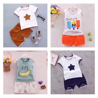 Combo 3 bộ cộc tay chất cotton xịn cho bé trai