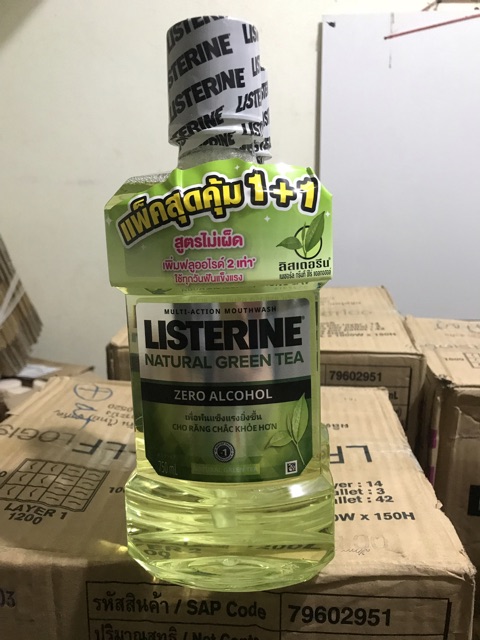 Nước Súc Miệng Trà Xanh Listerine Natural Green Tea 750ml