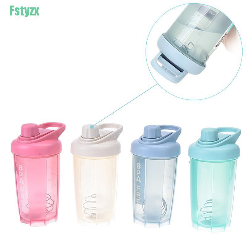 fstyzx 1pc protein shaker bottle with mixed ball fitness gym water bottle fitness mixer