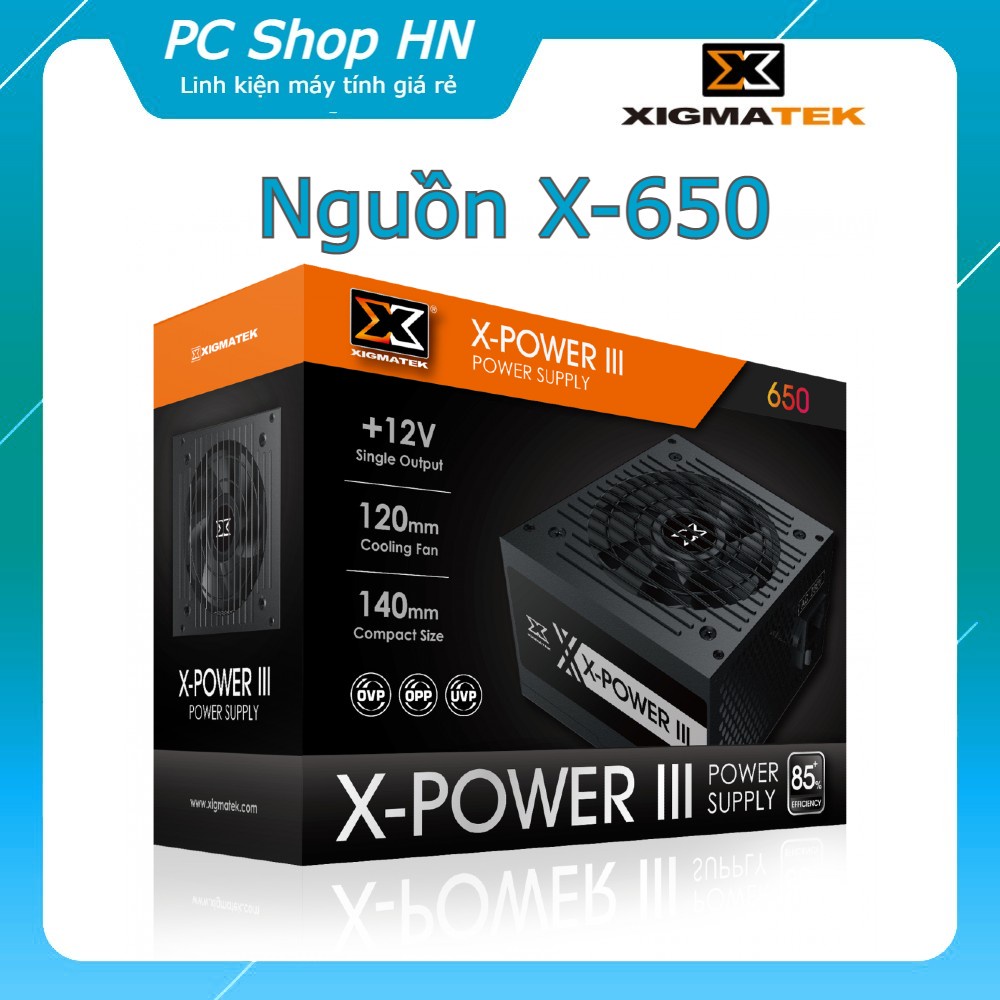 Nguồn XIGMATEK X-POWER III X-650 (EN45990) - Sản phẩm lý tưởng cho hệ thống GAME-NET