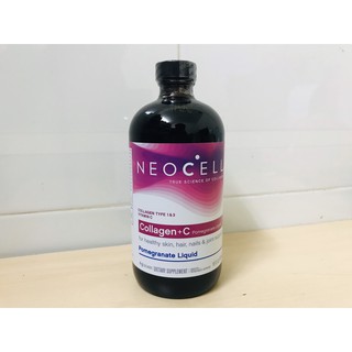 Mẫu Mới - Nước Uống Collagen Lựu Neocell Collagen + C 473 ml Pomegranate Liquid Mỹ