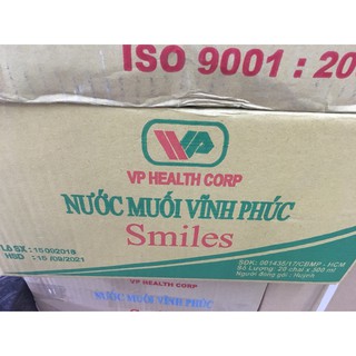 Nước muối sinh lý Vĩnh Phúc Thùng 20 chai