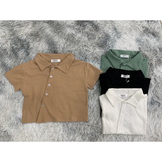 Áo Croptop - Áo Thun Croptop Nút Xẻ Chéo