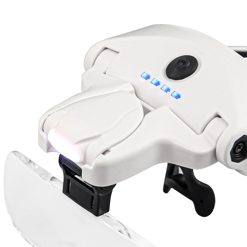 Kính Lúp Đeo Đầu Có Đèn LED 1.0x / 1.5x / 2.0x / 2.5x / 3x Chuyên Dụng Cho Thợ Kim Hoàn Rảnh Tay