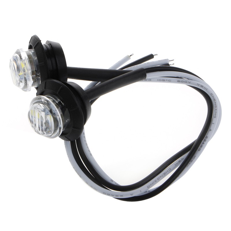 Đèn báo bên hông xe mini trắng 3 / 4 &quot; chống nước