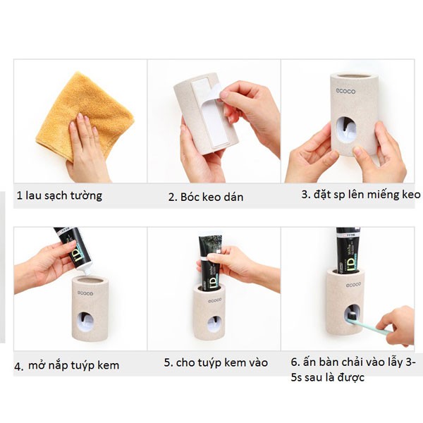 Dụng cụ lấy kem đánh răng tự động Ecoco 1703 cao cấp