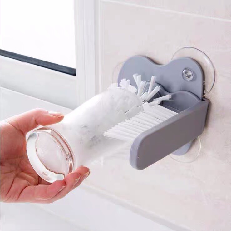 Dụng cụ cọ rửa Ly cốc  2 mặt thông minh. hít chân không siêu tiện lợi